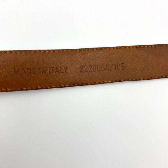 Ralph Lauren Vintage White Leather Belt Monogram Logo main image 9